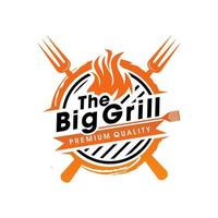 plantilla de vector de logotipo de parrilla