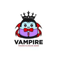 Vampire character logo design template vector