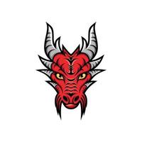 plantilla de vector de diseño de logotipo de mascota de dragón