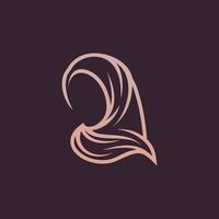 belleza hijab logo diseños vector muslimah moda logo plantilla