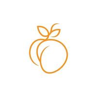 Peach logo design vector