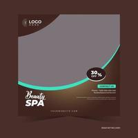 Beauty care social media posts template vector