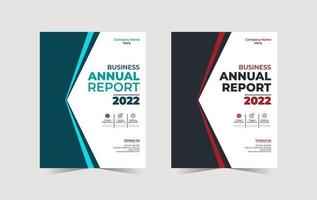 Annual report card template vector