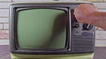 retro televisie hand- afstemmen lawaai signaal