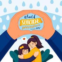 concepto del día mundial de la prevención del suicidio vector