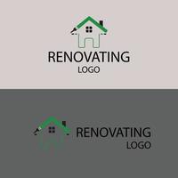simple renovating logo vector design