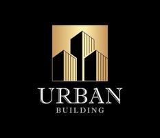 Luxury Urban Building Structure Architecture Modern Construction Design Vector