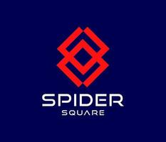 Abstract Spider Square Modern Icon Frame Room Architecture Logo Design Vector