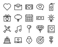 conjunto de iconos de San Valentín, conjunto de colección de San Valentín para el diseño de sitios web, elementos de diseño para sus proyectos. ilustración vectorial, icono de San Valentín, San Valentín, vector de San Valentín, conjunto de iconos de San Valentín
