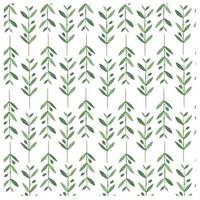 Watercolor vector pattern with olive branches.