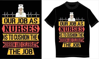 nurse tshirt design vector