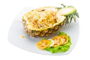 Pineapple salad with seafood photo