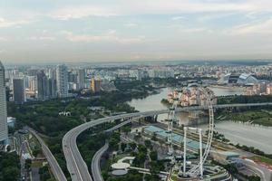 View of Singapore city skyline photo