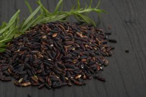 Raw wild rice photo