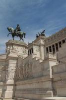 Rome, Italy, 2022 -Equestrian monument to Victor Emmanuel II near Vittoriano at day in Rome, Italy photo