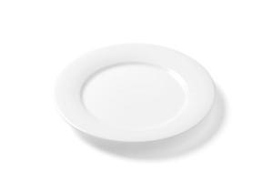 Empty plate isolated on white photo