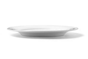 Empty plate isolated on white photo