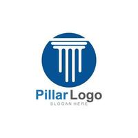 plantilla de logotipo de pilar, icono de ilustración de vector de columna