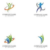 iconos de plantilla de logotipo y símbolos de personas de salud
