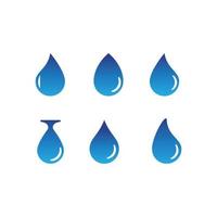 plantilla de logotipo y símbolo de gota de agua vector