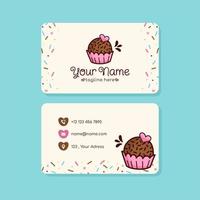 Hand drawn brigadeiro business card template vector