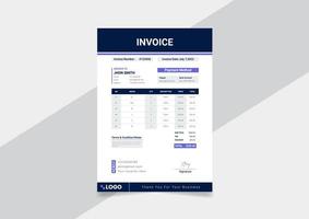 Professional business invoice template. Invoice for your company, business. Print ready invoice template Pro Vector