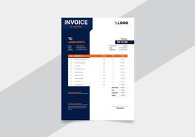 Professional business invoice template. Invoice for your company, business. Print ready invoice template Pro Vector