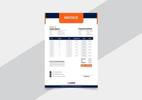 Professional business invoice template. Invoice for your company, business. Print ready invoice template Pro Vector