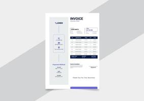 Professional business invoice template. Invoice for your company, business. Print ready invoice template Pro Vector