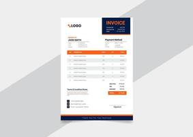 Professional business invoice template. Invoice for your company, business. Print ready invoice template Pro Vector