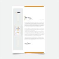 Modern Abstract Creative corporate Professional Letterhead Design Template. vector