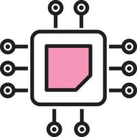 Computer Chip AI vector