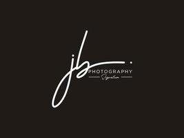 Letter JB Signature Logo Template Vector