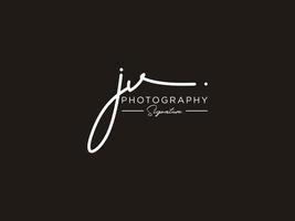 Letter JV Signature Logo Template Vector