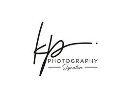 Letter KP Signature Logo Template Vector