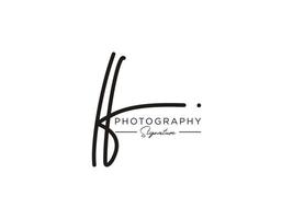 Letter LF Signature Logo Template Vector