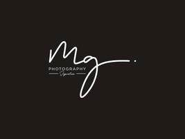 Letter MG Signature Logo Template Vector