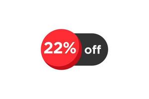 22 discount, Sales Vector badges for Labels, , Stickers, Banners, Tags, Web Stickers, New offer. Discount origami sign banner.