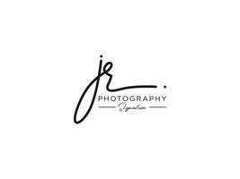 Letter JR Signature Logo Template Vector