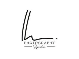 Letter LH Signature Logo Template Vector