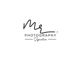 Letter MR Signature Logo Template Vector