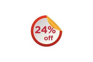 24 discount, Sales Vector badges for Labels, , Stickers, Banners, Tags, Web Stickers, New offer. Discount origami sign banner.