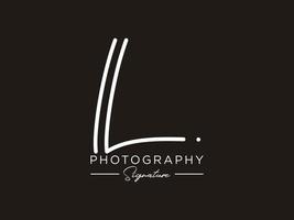 Letter LL Signature Logo Template Vector