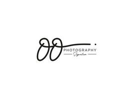 Letter OO Signature Logo Template Vector