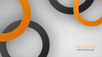 Black and orange circles background vector