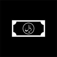moneda de Irán, irr, símbolo de icono de rial iraní. ilustración vectorial vector