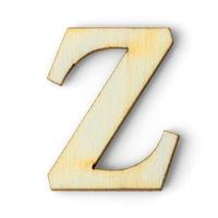 Wooden Alphabet letter with drop shadow Z photo