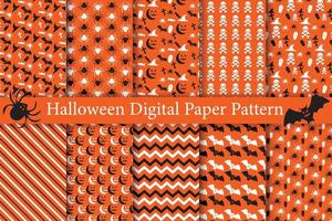 Halloween diagonal stripes textured background seamless pattern Texture with pumpkin face, dot, star stripes triangle rhombus. Geometric wrapping paper, textile print. Thanksgiving Day Background vector