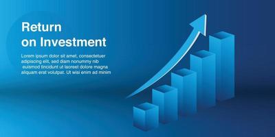 Return on Investmenst Business growth Vector Illustrations