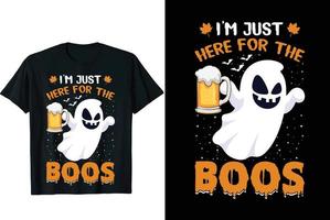 Boo Halloween t shirt design vector